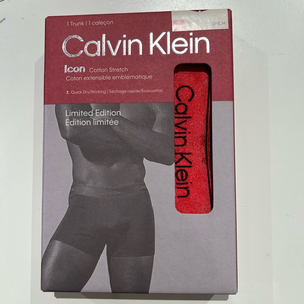Calvin Klein icon cotton strech Men Microfiber trunk red limited edition